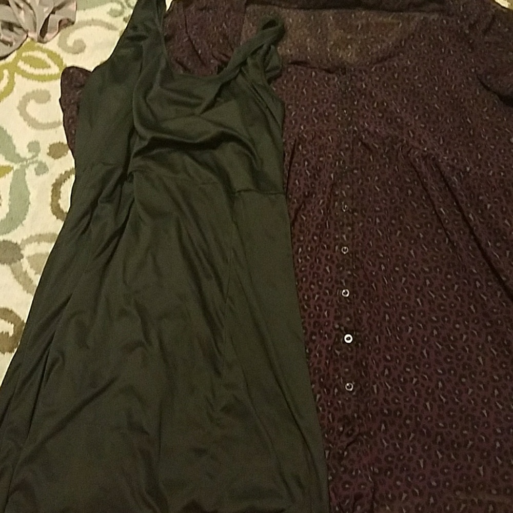 Purple leopard print button up dress